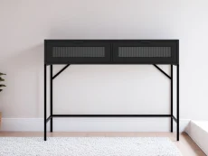 LPD LPD Lincoln Black Wood Effect 2 Drawer Console Table