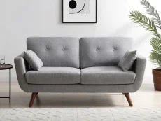 Kyoto Oslo Soft Touch Grey 2 Seater Sofa