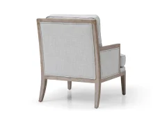 Kyoto Kyoto Beatrice Grey Linen Fabric Accent Chair