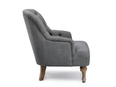 Kyoto Kyoto Bianca Charcoal Linen Accent Chair