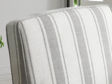 Kyoto Kyoto Colwell Grey Stripe Linen Accent Chair