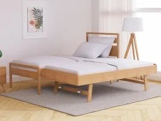 Kyoto Skandi 3ft Single Oak Wooden Guest Bed Frame