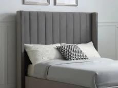 Kyoto Kyoto Emerson 4ft6 Double Grey Velvet Ottoman Bed Frame