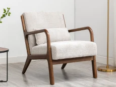 Kyoto Kyoto Inca Natural Fabric Accent Chair
