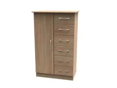 Welcome Welcome Avon Childrens Small 1 Door 6 Drawer Wardrobe (Assembled)