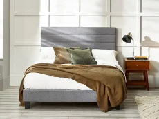 Julian Bowen Julian Bowen Merida 3ft Single Grey Fabric Bed Frame