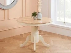 Birlea Furniture & Beds Clearance - Birlea Chatsworth Cream and Oak Extending Dining Table