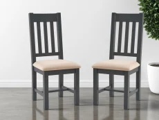 Julian Bowen Julian Bowen Bordeaux Set of 2 Grey and Taupe Dining Chairs
