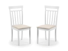 Julian Bowen Julian Bowen Coast Set of 2 White Wooden Dining Chairs