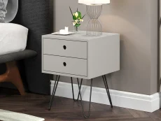 Core Products Core Options Telford Grey 2 Drawer Bedside Table