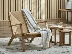 Julian Bowen Julian Bowen Icaria Oak Wooden Accent Chair
