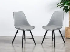 Julian Bowen Julian Bowen Kari Set of 2 Grey Dining Chairs