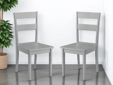 Julian Bowen Julian Bowen Kobe Set of 2 Grey Wooden Dining Chairs