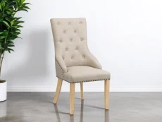 Julian Bowen Julian Bowen Loire Oatmeal Fabric Dining Chair