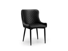Julian Bowen Julian Bowen Luxe Black Faux Leather Dining Chair