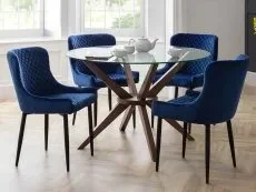 Julian Bowen Julian Bowen Luxe Blue Velvet Dining Chair