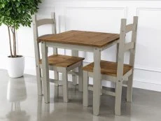 Core Products Core Corona Grey and Pine Square Dining Table and 2 Chair Set
