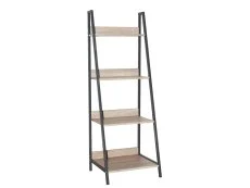 Core Products Core Loft Home Office Ladder Bookcase Unit with Oak Effect and Grey Metal Frames