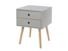 Core Products Core Options Scandia Grey 2 Drawer Bedside Table
