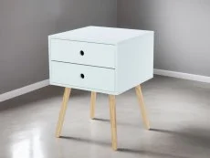 Core Products Core Options Scandia White 2 Drawer Bedside Table