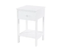 Core Products Core Options Shaker White 1 Drawer Petite Bedside Table