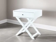 Core Products Core Options White X Leg 1 Drawer Petite Bedside Table