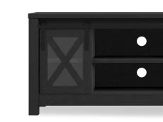 LPD LPD Clover Black and Glass 2 Door TV Cabinet