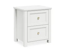 LPD LPD Ives White 2 Drawer Bedside Table