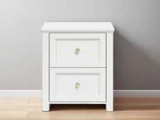 LPD LPD Ives White 2 Drawer Bedside Table