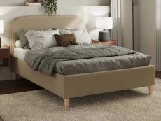 GFW Clearance - GFW Florence 4ft6 Double Mushroom Boucle Fabric Ottoman Bed Frame