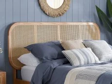 Birlea Furniture & Beds Birlea Elina 5ft King Size Rattan and Oak Wooden Bed Frame