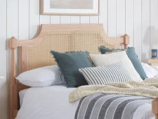Birlea Furniture & Beds Birlea Geneva 5ft King Size Rattan and Oak Wooden Bed Frame
