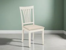 Julian Bowen Julian Bowen Stanmore Ivory Wooden Dining Chair