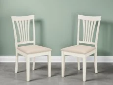 Julian Bowen Julian Bowen Stanmore Set of 2 Ivory Dining Chairs