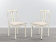 Julian Bowen Julian Bowen Rufford Set of 2 Ivory Dining Chairs