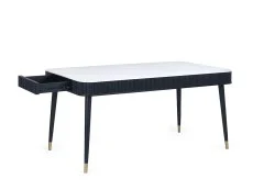 Julian Bowen Julian Bowen Louis 190cm Marble Effect and Black 2 Drawer Dining Table