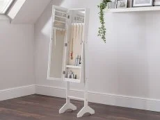 Julian Bowen Prima White Jewellery Storage Mirror