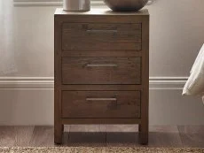 ASC ASC Hatton Reclaimed Pine 3 Drawer Bedside Table (Assembled)