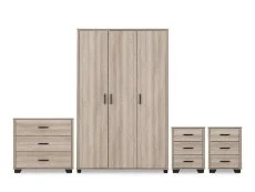 Seconique Seconique Oliver Light Oak 4 Piece Medium Bedroom Furniture Package