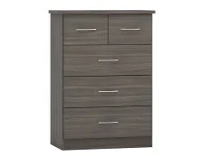 Seconique Seconique Nevada Black 4 Piece Medium Bedroom Furniture Package