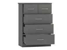 Seconique Seconique Nevada Matt Grey 4 Piece Medium Bedroom Furniture Package