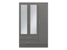 Seconique Seconique Nevada Matt Grey 4 Piece Medium Bedroom Furniture Package