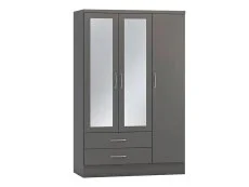 Seconique Seconique Nevada Matt Grey 4 Piece Medium Bedroom Furniture Package