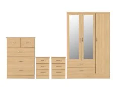 Seconique Seconique Nevada Sonoma Oak 4 Piece Medium Bedroom Furniture Package