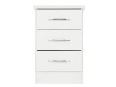 Seconique Seconique Nevada White High Gloss 4 Piece Medium Bedroom Furniture Package