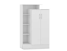 Seconique Seconique Nevada White High Gloss 2 Door Shelving Wardrobe