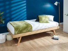 GFW Clearance - GFW Madrid 3ft Single Oak Wooden Trundle Under Bed Frame