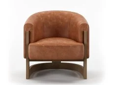 Kyoto Kyoto Lennox Tan Faux Leather Accent Chair