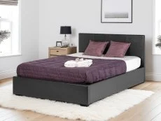 Seconique Seconique Waverley 4ft6 Double Black Faux Leather Ottoman Bed Frame