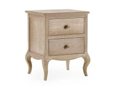 Julian Bowen Camille Limed Oak 2 Drawer Bedside Table